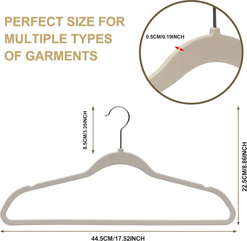 Vista 4 de Quality Hangers Paquete de múltiples perchas de plástico delgadas para ropa, perchas resistentes sin terciopelo rosa con gancho cromado giratorio
