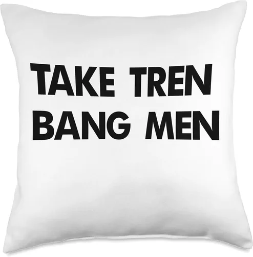 Vista 5 de Take Tren Bang Men Funny Bodybuilding Design Aesth Take Tren Bang Men - Almohada estética con diseño de culturismo, 16 x 16 pulgadas, multicolor