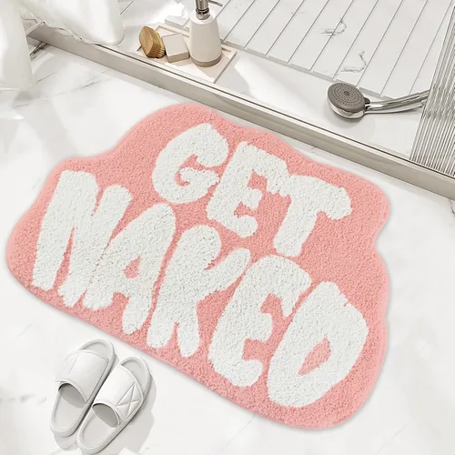 Vista 10 de Alfombra de baño Get Naked, bonita alfombra de baño para baño, tapete antideslizante para suelo de ducha, tapete ultra suave, divertida decoración