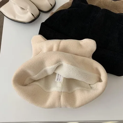 Vista 3 de Gorro de gato con orejas para mujer, gorros holgados para mujer, accesorios grunge, sombreros de ganchillo