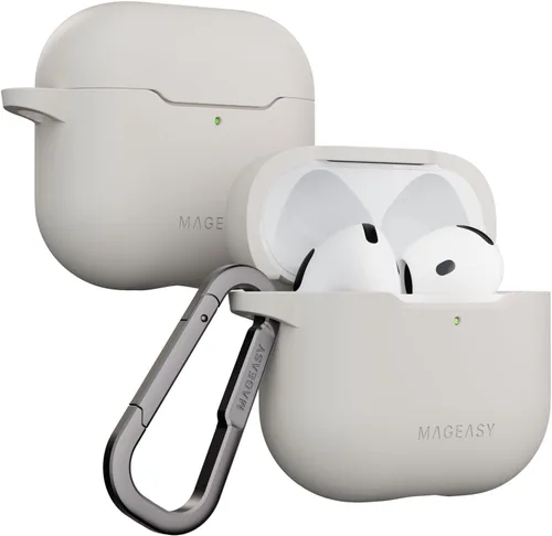 Vista 12 de MAGEASY Funda diseñada para estuche de AirPods Pro 2 - Funda protectora a prueba de golpes para AirPods Pro y Pro 2, resistente a las manchas, suave