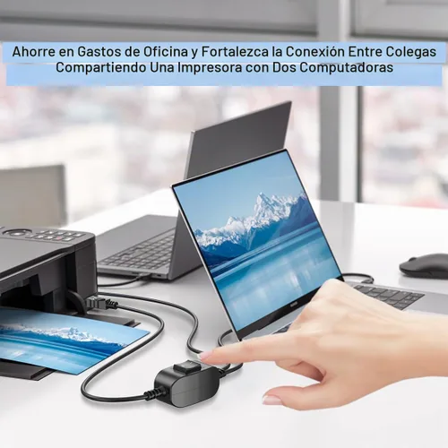Vista 4 de Cable de impresora LBSC 2 en 1 a USB de 8.2 pies