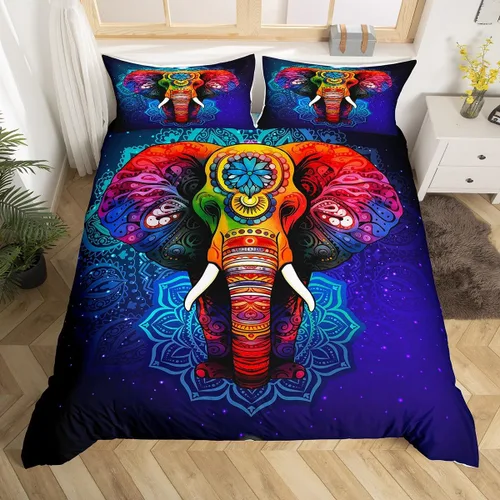 Vista 10 de Erosebridal Funda de edredón de leopardo, guepardo, funda de edredón de animales de sabana africana, juego de ropa de cama con estampado de leopardo