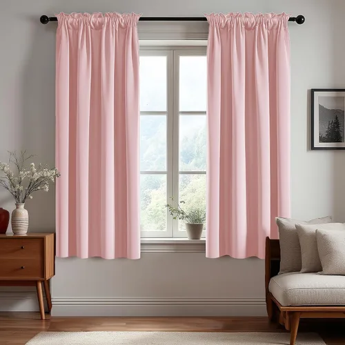 Vista 34 de Deconovo Cortinas opacas, aislamiento térmico, dobladillo para barra, reducción de ruido, certificado Oeko-TEX, cortinas de oscurecimiento
