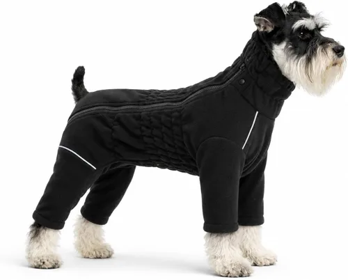 Vista 23 de Lovelonglong Abrigo cálido para perro, chaqueta resistente al viento para perros pequeños, medianos y grandes, abrigo de invierno de forro polar