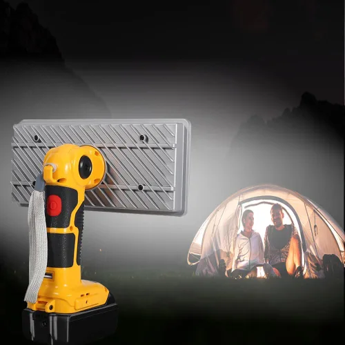 Vista 6 de DTEZTECH Luz de trabajo LED inalámbrica para batería Dewalt de iones de litio de 20 V máximo, linterna de 40 W 4200 lm con puerto USB, luz
