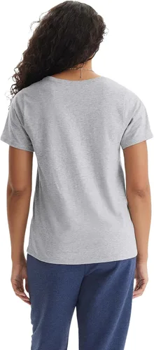 Vista 3 de Hanes Perfect-T Camiseta con cuello en V, para mujer, de manga corta, de algodón hilado en anillo