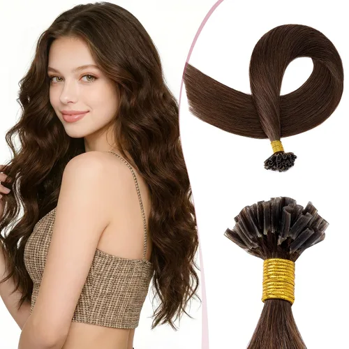 Vista 11 de SEGO Extensiones de cabello humano real con punta K, extensiones de cabello humano real, con punta en U, sin costuras, previamente adheridas