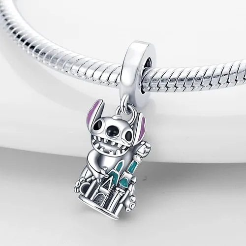 Vista 2 de LIGHTDOG 925 Sterling Silver Beads Charms fits Pandora Charm Bracelets for Woman Cartoon Avatar Dangle Pendant Bead,Girl Jewelry Beads Gifts for