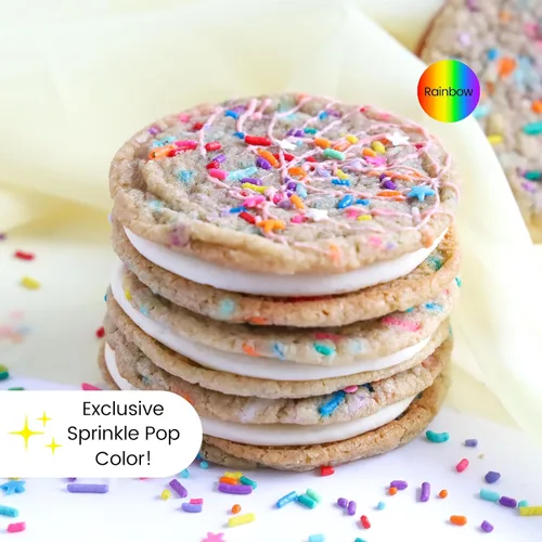 Vista 2 de Sprinkle Pop Ultimate Unicorn Rainbow Jimmies - Mezcla de espolvoreos, rosa, morado, verde, azul, amarillo, naranja, rojo y blanco, gránulos