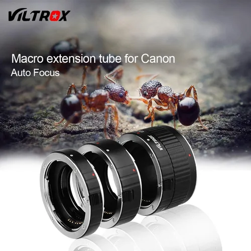 Vista 2 de Viltrox Juego de anillos de tubo de extensión macro AF de montaje de metal de 0.472 in, 0.787 in, 1.417 in para cámara DSLR Canon EF EF-S lente 760D