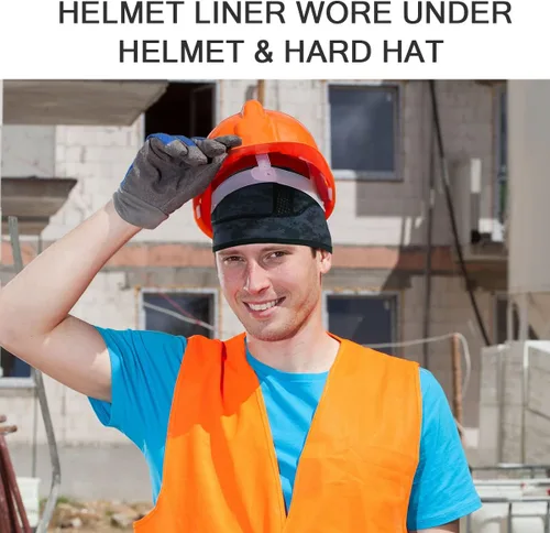Vista 11 de Gorro con forro para casco de calavera, malla de enfriamiento para hombres y mujeres, se adapta debajo de los cascos