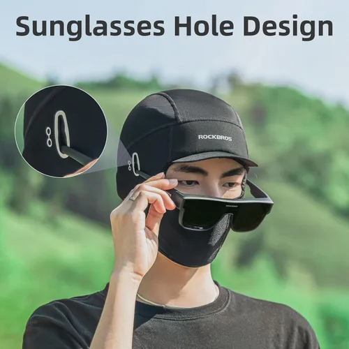 Vista 5 de ROCKBROS Pasamontañas para la cara, polaina de cuello refrescante para verano, gorra de ciclismo, protector UV, bufanda de motocicleta
