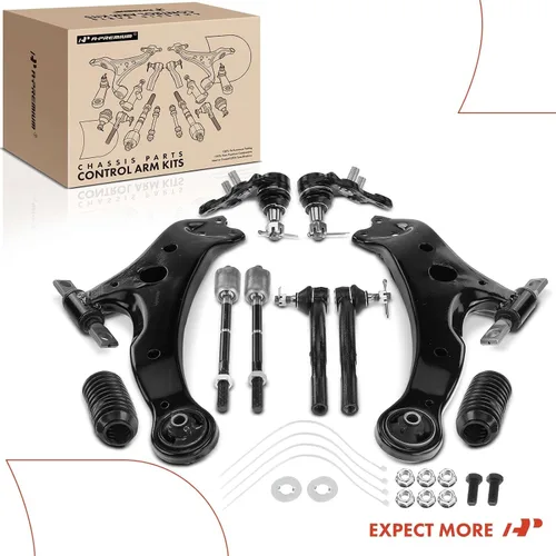 Vista 9 de A-Premium Kit de suspensión delantera, brazo de control inferior, rótula inferior, extremo de barra de acoplamiento exterior interior, compatible