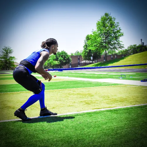 Vista 4 de Kit de Entrenamiento de Resistencia Multideportivo con Cuerda Elástica de Velocidad de Aceleración - Mejora Fuerza, Potencia, Agilidad, Salto