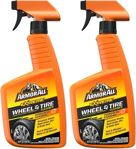 Vista 8 de Armor All Extreme - Limpiador de ruedas y neumáticos, espray limpiador de ruedas de automóvil, 24 onzas líquidas Powerful Foaming, Car Tire Shine