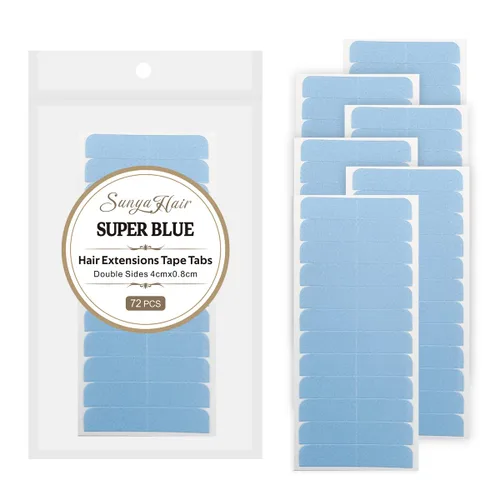 Vista 8 de Sunya Cintas adhesivas de extensión para repuesto 1.6 in x0.3 in 120pc Azul (120 piezas)