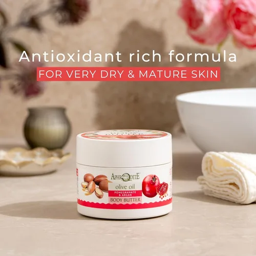Vista 2 de Aphrodite Body Butter - Aceite de oliva orgánico certificado y granada