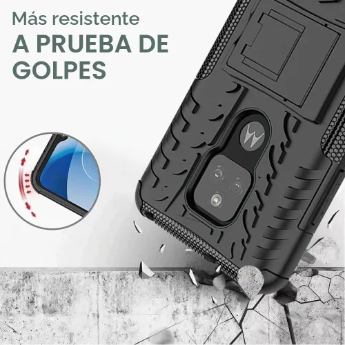 Vista 2 de Yiakeng - Funda para Moto G Play 2021, funda para Moto G Play con protector de pantalla HD, protector de silicona a prueba de golpes con función