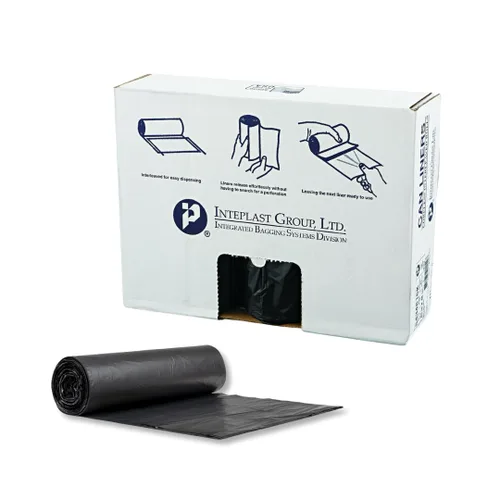 Vista 7 de Inteplast Group - Bolsas de basura comerciales de alta densidad, 60 L, 8 micrones, 61x83.8 cm, color negro, 50 bolsas/rollo, 20 rollos/cartón