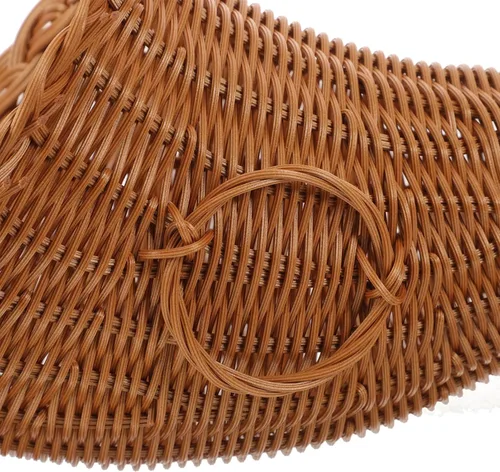 Vista 6 de Abaodam Cornucopia - Cesta de mimbre para otoño, cesta de pan de mimbre, cestas de frutas tejidas para alimentos y verduras, bandeja para servir