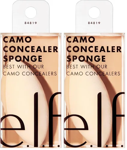 Vista 6 de e.l.f. Esponja correctora de camuflaje, esponja de maquillaje con espuma sin látex y extremos de doble punta para mezclar, vegana y libre