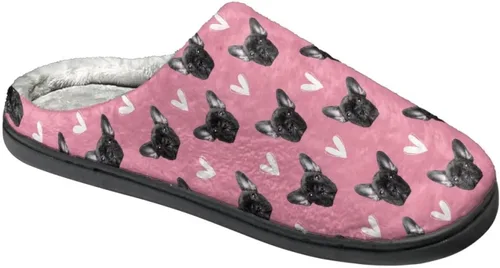 Vista 4 de Baxinh Pantuflas antideslizantes para mujeres y hombres, suaves y cálidas para interiores y exteriores, zapatos antideslizantes