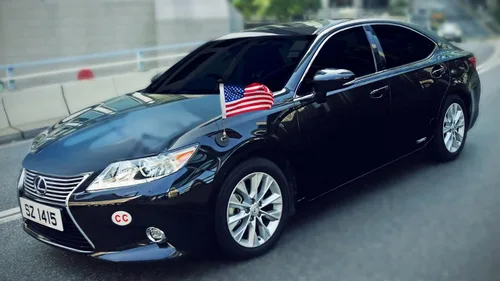 Vista 3 de Mástil magnético para bandera de coche Diplomat-1 USA