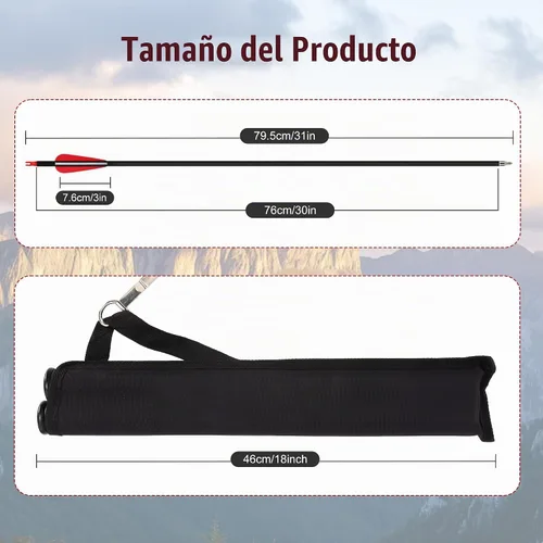 Vista 4 de Arcos recurvos y flechas Set 40lbs mano derecha adultos Takedown