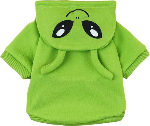 Vista 8 de QWINEE Sudadera de tiburón para perro, chaqueta abrigada para perro, sudadera con capucha para cachorro, ropa de Navidad y Halloween para perro