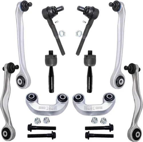 Vista 21 de Detroit Axle - Kit de suspensión delantera de 10 piezas para Chevrolet Trailblazer GMC Envoy 2004-2007 2005 2006 Soportes de brazo de control