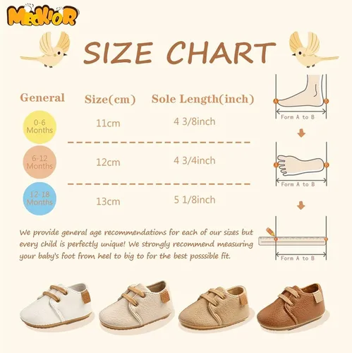 Vista 6 de Meckior - Tenis tipo botín para niños y niñas pequeños de 1 a 3 años con suela suave antideslizante de cuero sintético. Mocasines para bebés recién