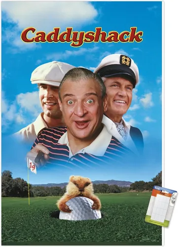 Vista 12 de Trends International Caddyshack - Póster de pared de arte clave, 14.725 x 22.375 pulgadas, versión enmarcada de madera de granero Versión enmarcada