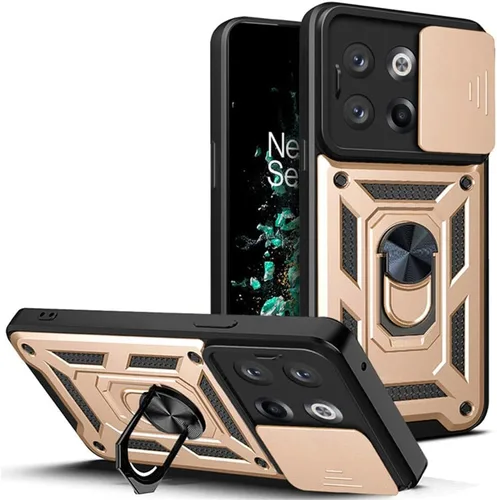 Vista 12 de Funda para OnePlus 10T 5G, Oneplus Ace Pro 5G, TPU + PC de grado militar, [soporte integrado] diseño de doble capa funda de protección resistente