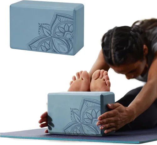 Vista 12 de Gaiam Bloque de yoga – Espuma EVA sin látex – Superficie antideslizante suave con bordes biselados para yoga, pilates, meditación Rubor ateniense