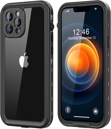 Vista 9 de Protebox Funda impermeable para iPhone 12 Mini con protector de pantalla integrado, a prueba de golpes, a prueba de polvo, protección de cuerpo