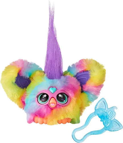 Vista 13 de Furby Furblets Hip-Bop Mini Friend, más de 45 sonidos, música hip hop y frases furbish, juguetes de peluche electrónicos, rosa y morado, regalos