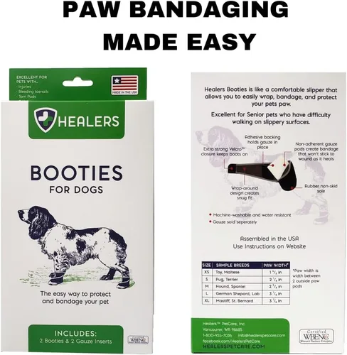 Vista 2 de Healers Botas y vendajes médicos para perros, XS
