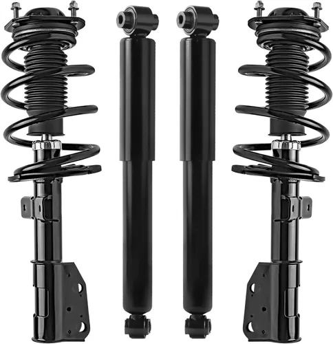 Vista 110 de Detroit Axle - Kit de amortiguadores de 4 puntales para Ford Escape 14-19, 2 puntales delanteros con resorte helicoidal 2 amortiguadores traseros