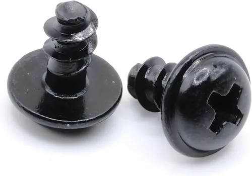 Vista 7 de ReplacementScrews Tornillos de matrícula compatibles con MINI Cooper M5 x 0.315 in Negro