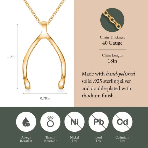 Vista 5 de Ring Holder Necklace - Sterling Silver Necklace with Gold Finish - Engagement Gift for Doctors & Nurses - Gold Jewelry for Mom or Grandmother