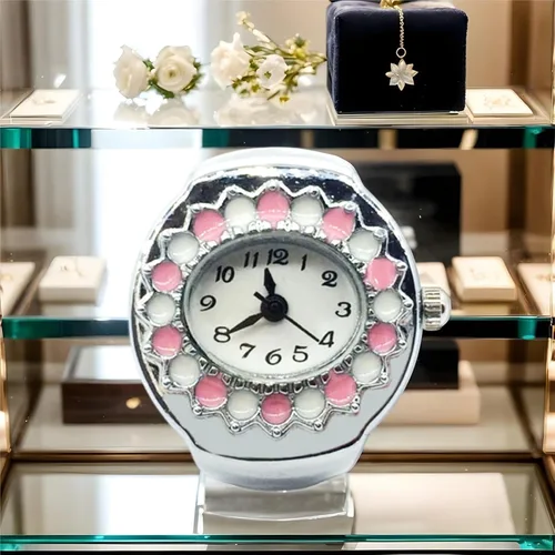 Vista 8 de Reloj de anillo inteligente con anillo preciso, reloj de cristal para cumpleaños, Navidad, regalo de San Valentín
