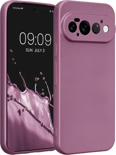 Vista 140 de kwmobile Funda compatible con Google Pixel 9 - Funda protectora delgada de TPU para teléfono - Acabado mate suave - Piedra antigua