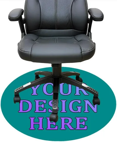 Vista 75 de Tapete redondo personalizado para silla de escritorio de oficina, diseño de tu propio logotipo de foto, texto, alfombrillas circulares