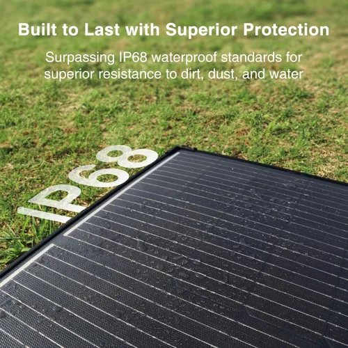 Vista 5 de ACOPOWER Kit de panel solar portátil mono ligero de 200 W, maleta solar de 200 vatios, controlador de carga LCD impermeable de 20 A 12 V
