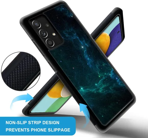Vista 3 de CARLOCA Funda compatible con Samsung Galaxy A32 5G, increíble diseño de patrón de luz espacial nebulosa para niñas y niños, a prueba de golpes