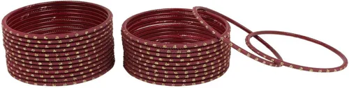 Vista 6 de Efulgenz Rakhi Gifts for Sister Indian Bangles Set Bollywood Plain Metal Bangle Bracelets Costume Jewelry for Women & Girls Raksha Bandhan Gift for