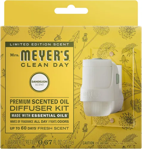 Vista 11 de MRS. MEYER'S Clean Day - Difusor de aceite perfumado premium, ambientador de pared enchufable, dispositivo de aroma aromatéutico para el hogar