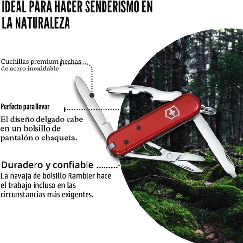 Vista 7 de Victorinox Rambler Swiss Army - Cuchillo de bolsillo de 10 funciones
