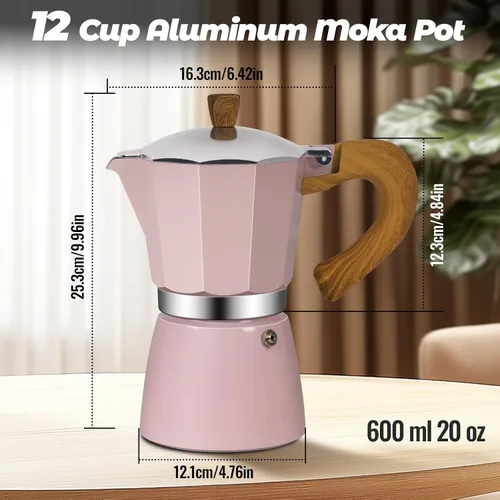 Vista 137 de Cafetera clásica de aluminio para 3 tazas Azul